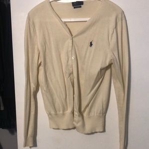 Cream colored Ralph Lauren cardigan